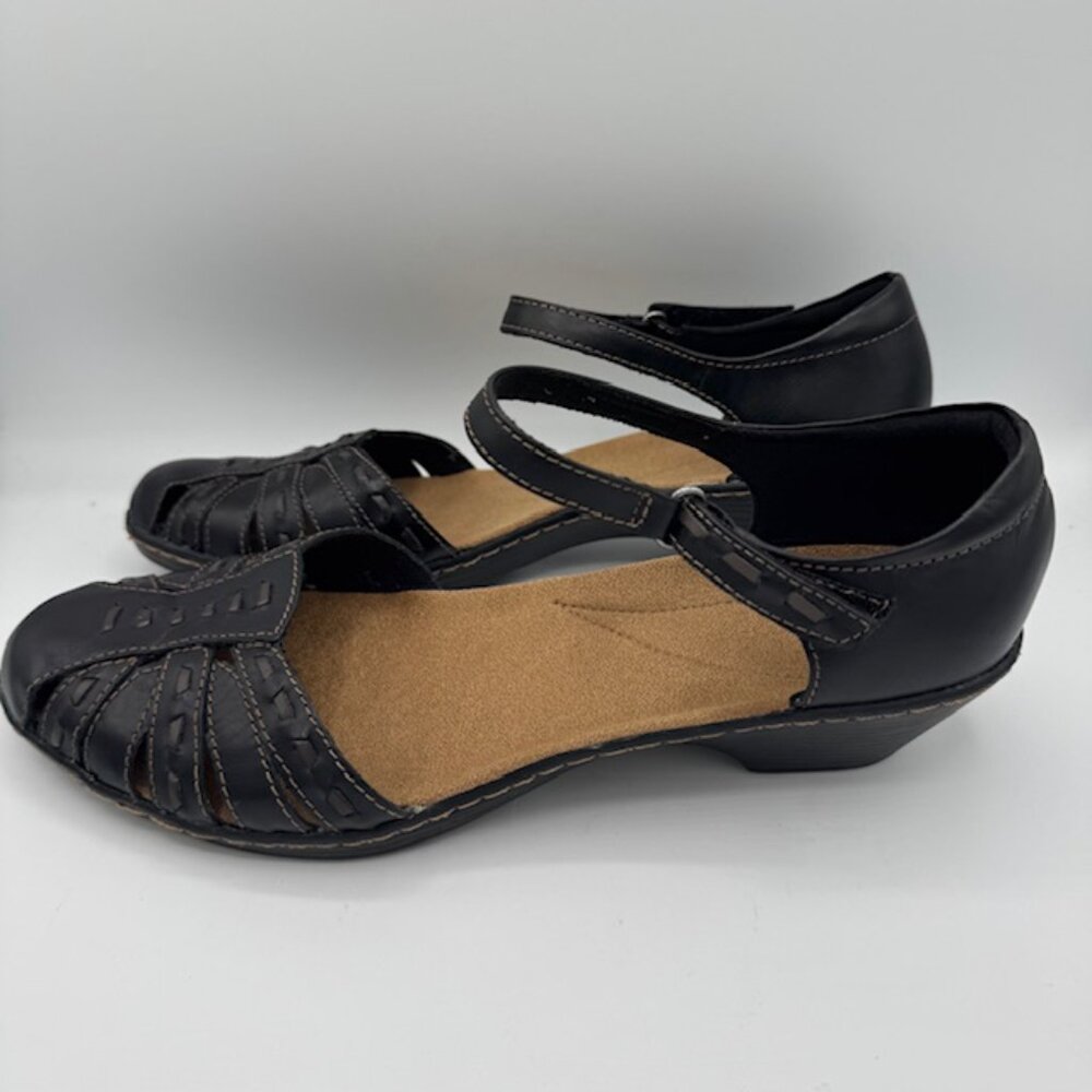 Clarks Women's Wendy Estate Black Leather Ankle Strap Sandals Size 11 NEW!!! - Picture 3 of 8